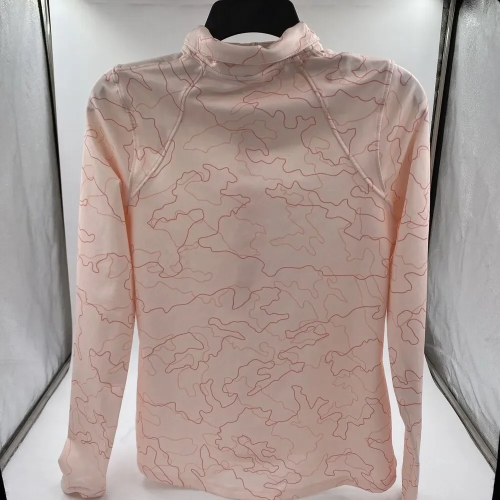 Under Armour Women’s Cold Gear Half Zip Long Sleeve Pink Size Small - Picture 2 of 3